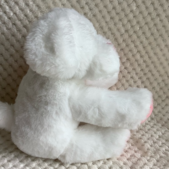 Animal Adventure Plush White Pink Heart Nose Puppy Dog Valentines Stuffed Animal - Picture 5 of 11